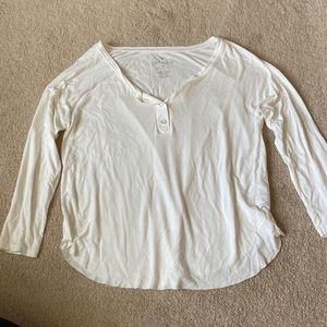 AE Soft and Sexy White Henley